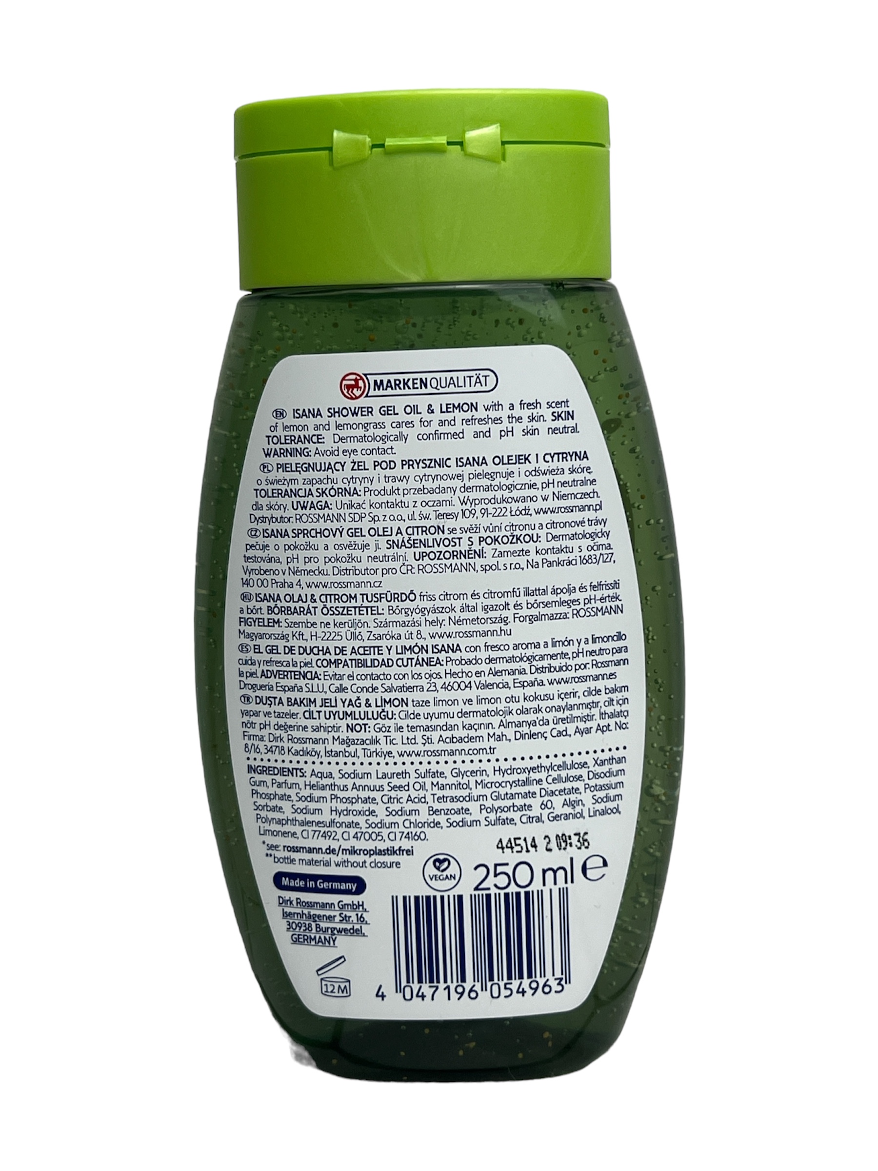 ISANA PIELĘGNUJĄCY ŻEL POD PRYSZNIC OLEJEK I CYTRYNA 250 ML