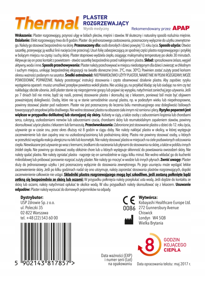 APAP THERMAL PLASTER ROZGRZEWAJĄCY 1 SZT