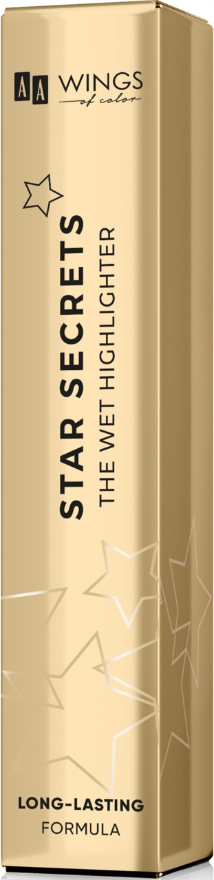 AA WINGS OF COLOR STAR SECRETS ROZŚWIETLACZ DO TWARZY NR 02 GOLD GLOW 13 ML