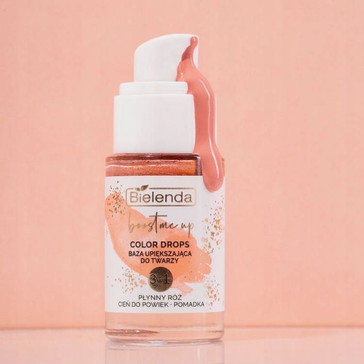 BIELENDA BOOST ME UP COLOR DROPS BAZA UPIĘKSZAJĄCA DO TWARZY 3W1 15 ML