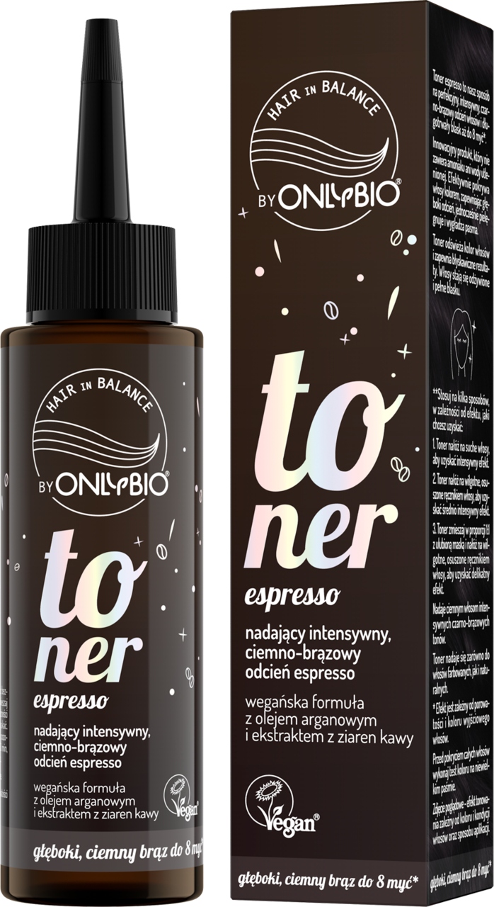 ONLYBIO HAIR IN BALANCE TONER DO WŁOSÓW KOLOR ESPRESSO 100 ML