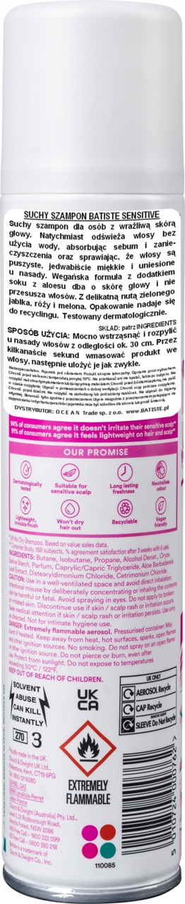 BATISTE SENSITIVE SCALP SUCHY SZAMPON DO WŁOSÓW 200 ML