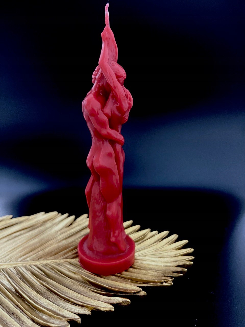 CZERWONA ŚWIECA KOCHANKÓW PARA KOCHANKÓW DO RYTUAŁÓW Z WOSKU PSZCZELEGO