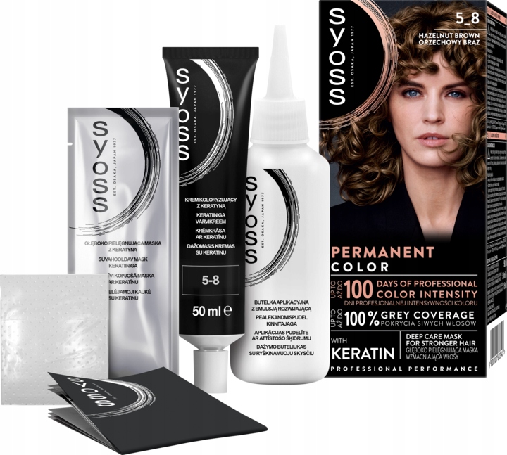 SYOSS PERMANENT COLOR FARBA DO WŁOSÓW TRWAŁA NR 5_8 ORZECHOWY BRĄZ 1 SZT