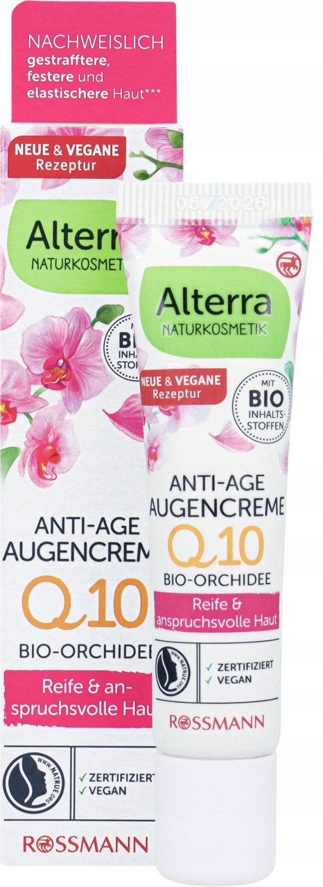 ALTERRA ANTI-AGE Q10 KREM POD OCZY PRZECIWZMARSZCZKOWY Z BIO ORCHIDEĄ 15 ML