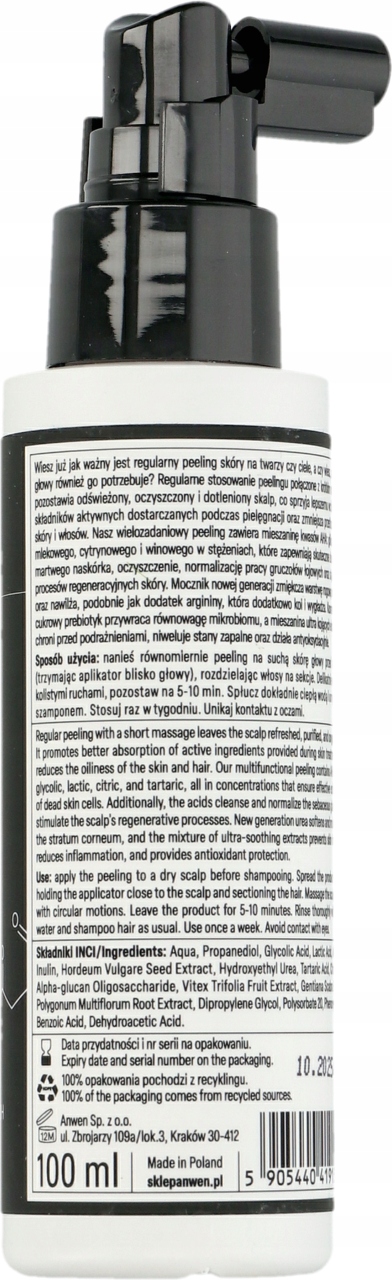 ANWEN AWARE SCALP CARE PEELING DO SKÓRY GŁOWY KWASOWY 100 ML