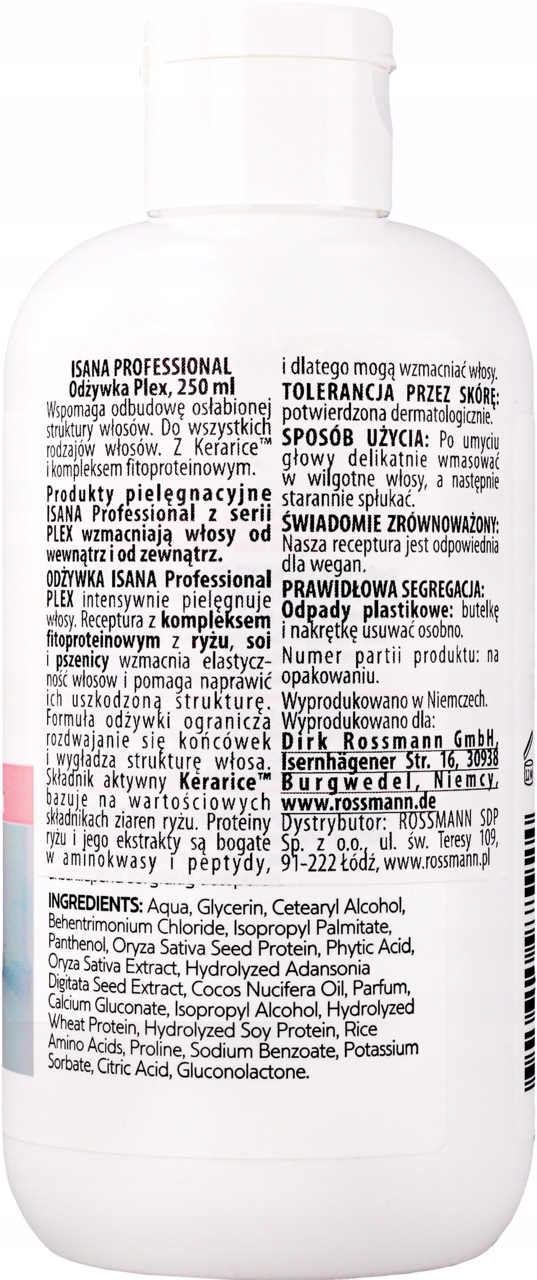 ISANA PROFESSIONAL PLEX ODŻYWKA DO WŁOSÓW 250 ML