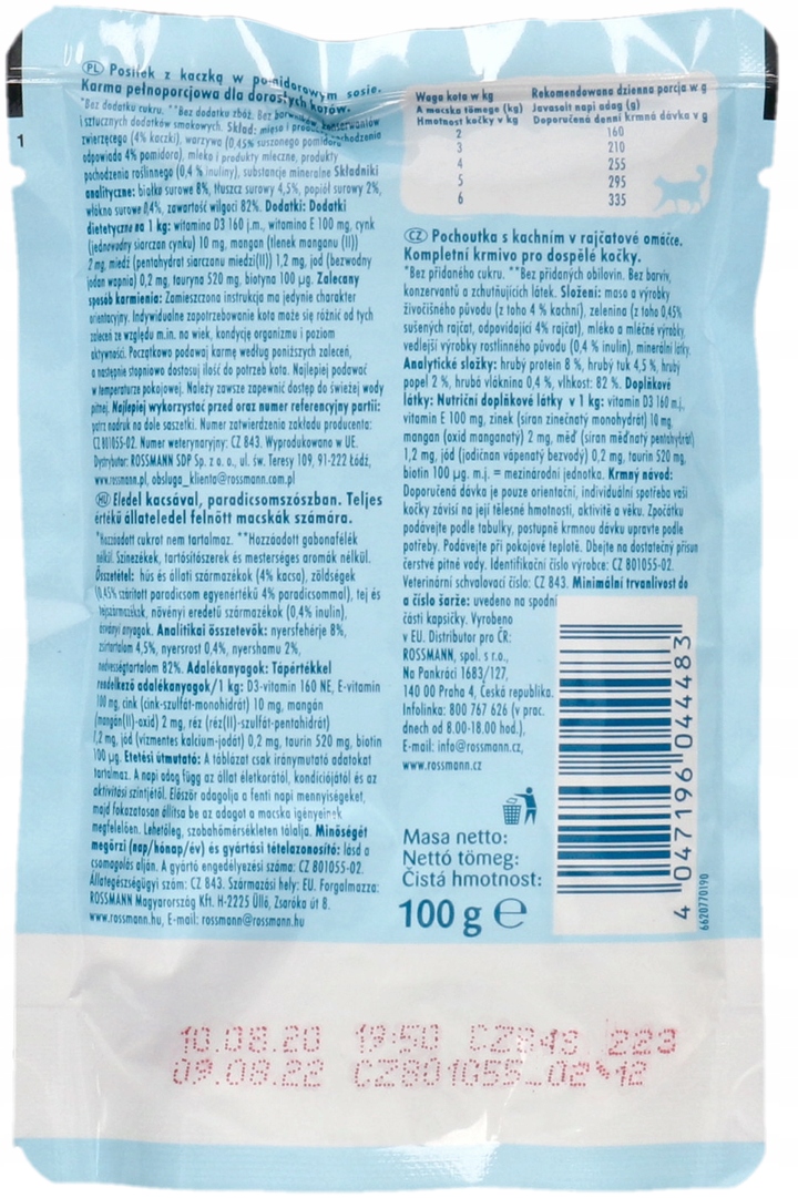 WINSTON DELIKATNE MOKRA KARMA DLA KOTÓW Z KACZKĄ