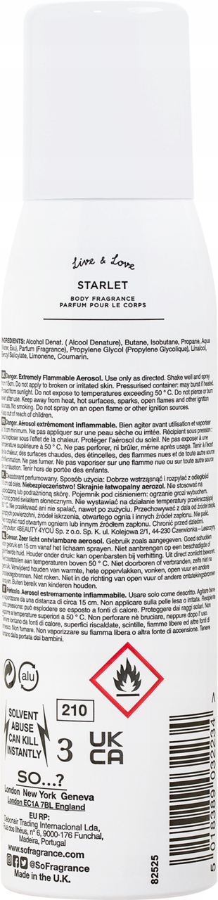 SO? MISS SO? STARLET DEZODORANT W SPRAY'U PERFUMOWANY 150 ML