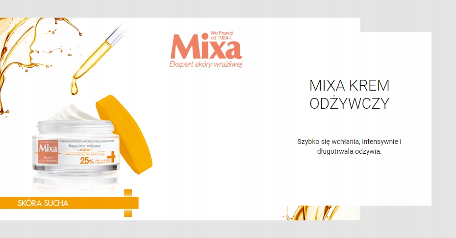 MIXA INTENSYWNE ODŻYWIENIE KREM DO TWARZY SKÓRA WRAŻLIWA I SUCHA 50 ML