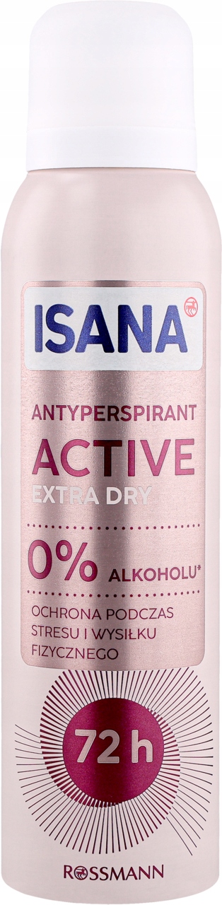 ISANA ACTIVE EXTRA DRYANTYPERSPIRANT W SPRAYU 72 H 150 ML