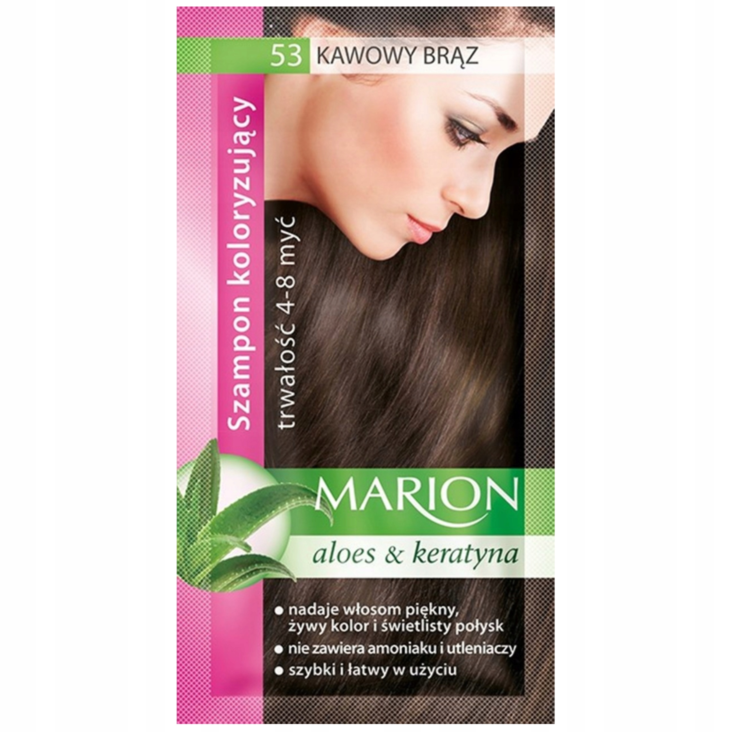 MARION SZAMPON KOLORYZUJĄCY 4-8 MYĆ 53 KAWOWY BRĄZ SASZETKA 40 ML