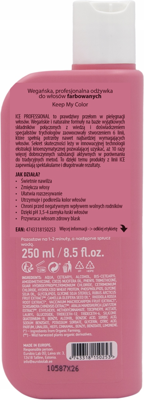 ICE PROFESSIONAL KEEP MY COLOR ODŻYWKA DO WŁOSÓW 250 ML