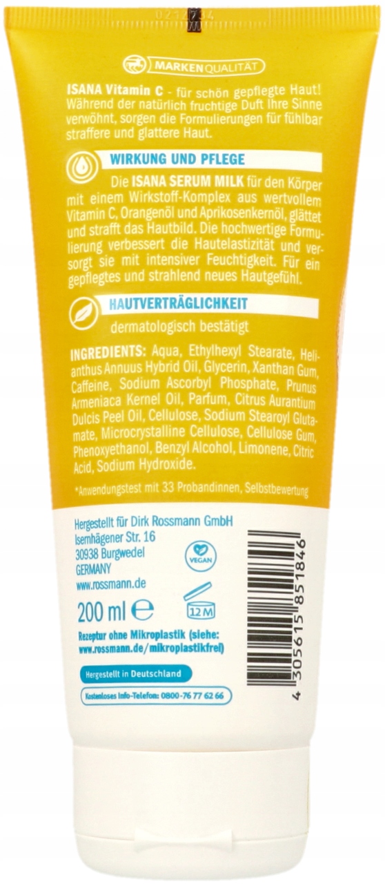 ISANA VITAMIN C MLECZKO DO CIAŁA 200 ML