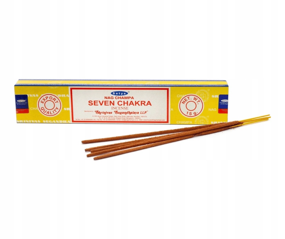 SATYA SIEDEM CZAKR KADZIDEŁKA PYŁKOWE INCENSE SEVEN CHAKRA 15 G