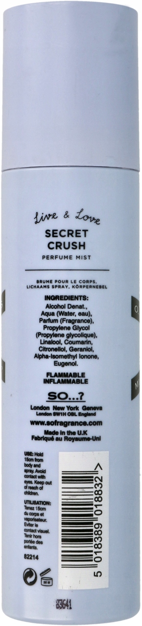 SO? MISS SO? SECRET CRUSH MGIEŁKA DO CIAŁA PERFUMOWANA DLA KOBIET 140 ML