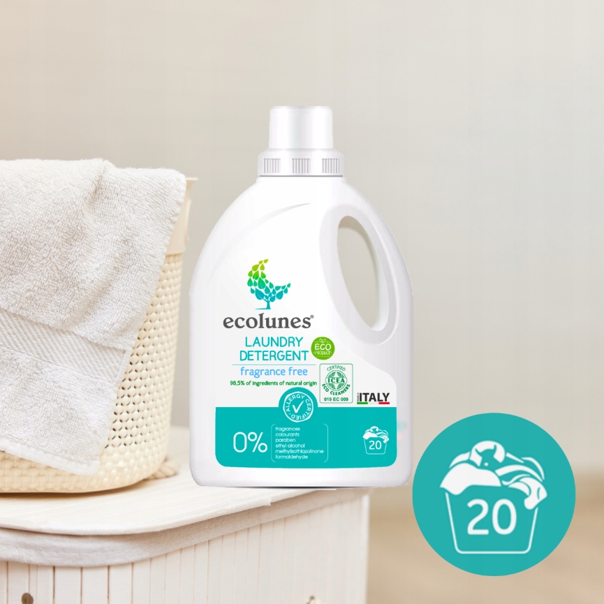 ECOLUNES HIPOALERGICZNY PŁYN DO PRANIA BEZZAPACHOWY 1000 ML