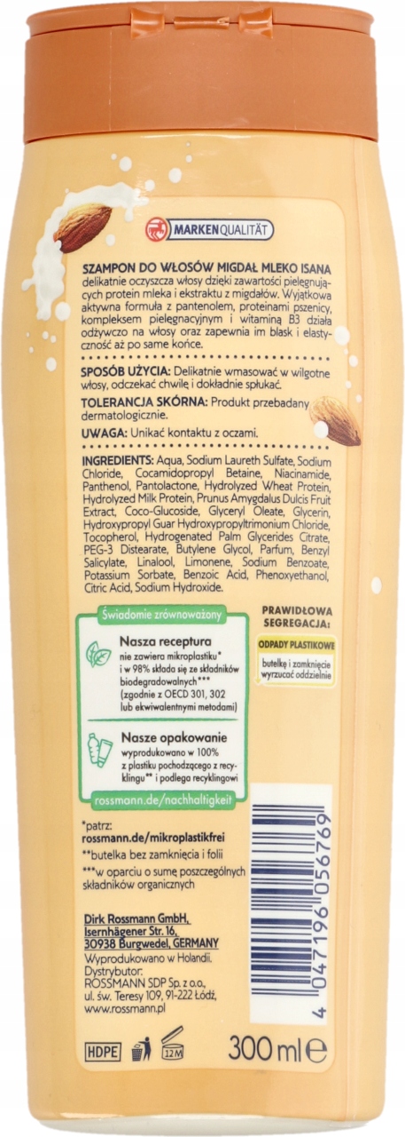 ISANA SZAMPON DO WŁOSÓW SUCHYCH 300 ML