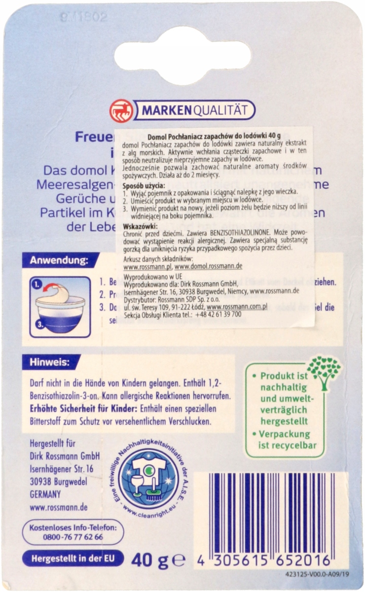 DOMOL NEUTRALIZATOR ZAPACHÓW 1 SZT