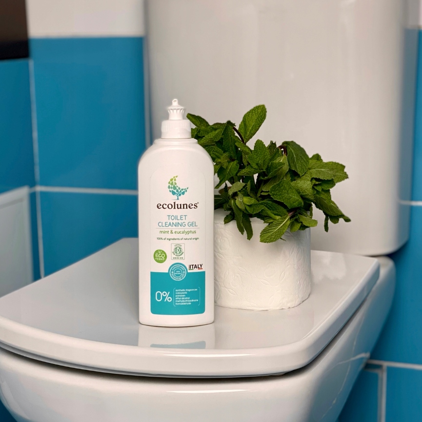 ECOLUNES ŻEL DO CZYSZCZENIE WC TOALET O ZAPACHU MIĘTY I EUKALIPTUSA 500 ML