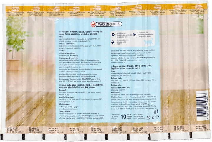 WINSTON KARMA DLA KOTÓW Z DROBIEM I WĄTRÓBKĄ 10SZT