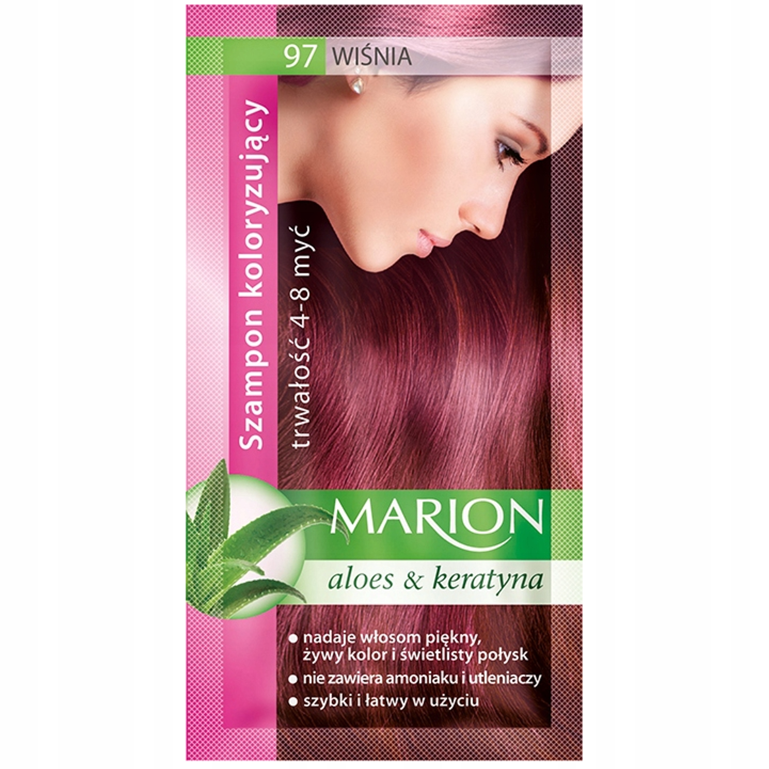 MARION SZAMPON KOLORYZUJĄCY 4-8 MYĆ 97 WIŚNIA SASZETKA 40 ML