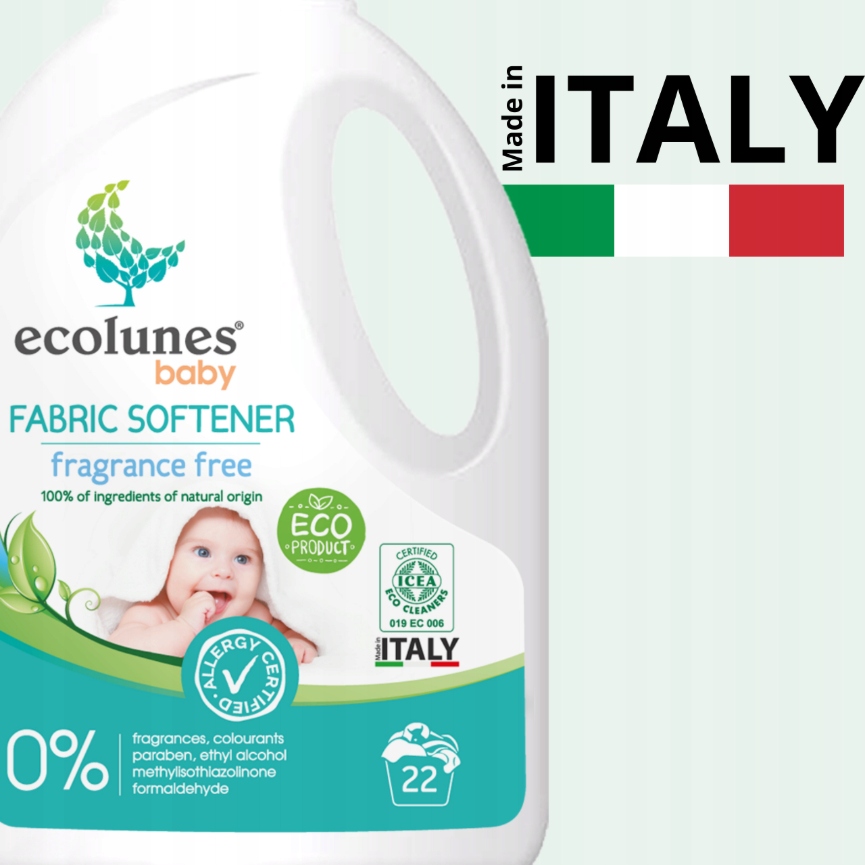 ECOLUNES HIPOALERGICZNY PŁYN DO PŁUKANIA UBRANEK BEZZAPACHOWY 1000 ML