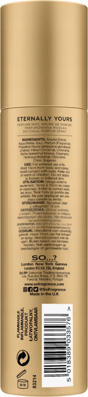 SO? MISS SO? ETERNALLY YOURS MGIEŁKA DO CIAŁA DLA KOBIET 140 ML