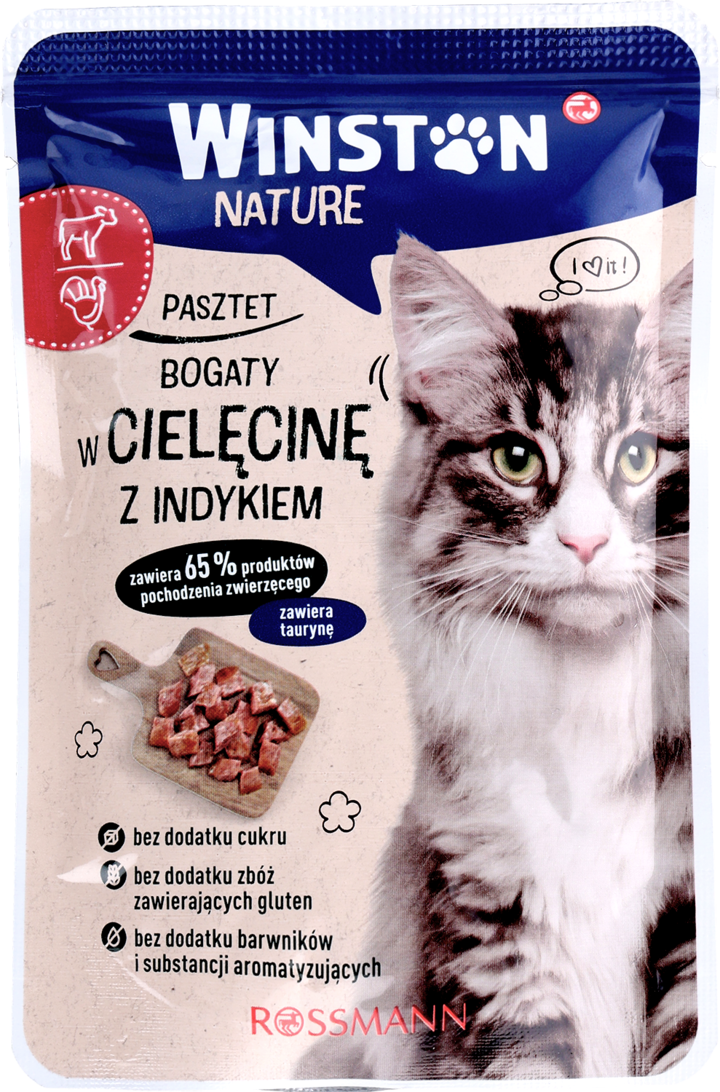 WINSTON MOKRA KARMA DLA KOTA CIELĘCINA I INDYK 85G