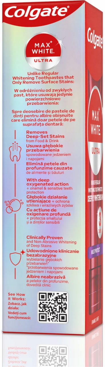 COLGATE MAX WHITE ULTRA MULTIPROTECT PASTA DO ZĘBÓW WYBIELAJĄCA 50 ML
