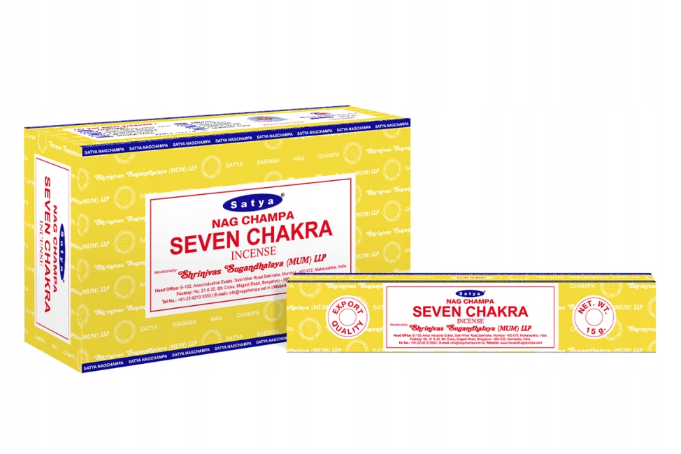 SATYA SIEDEM CZAKR KADZIDEŁKA PYŁKOWE INCENSE SEVEN CHAKRA 15 G