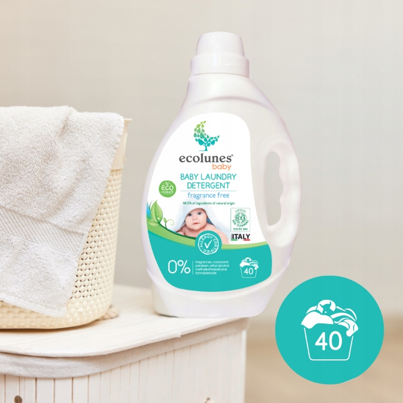 ECOLUNES HIPOALERGICZNY PŁYN DO PRANIA DLA DZIECI BEZZAPACHOWY 2000 ML