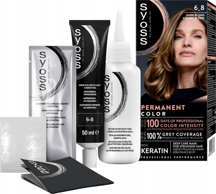 SYOSS PERMANENT COLOR FARBA DO WŁOSÓW TRWAŁA NR 6_8 CIEMNY BLOND 1 SZT