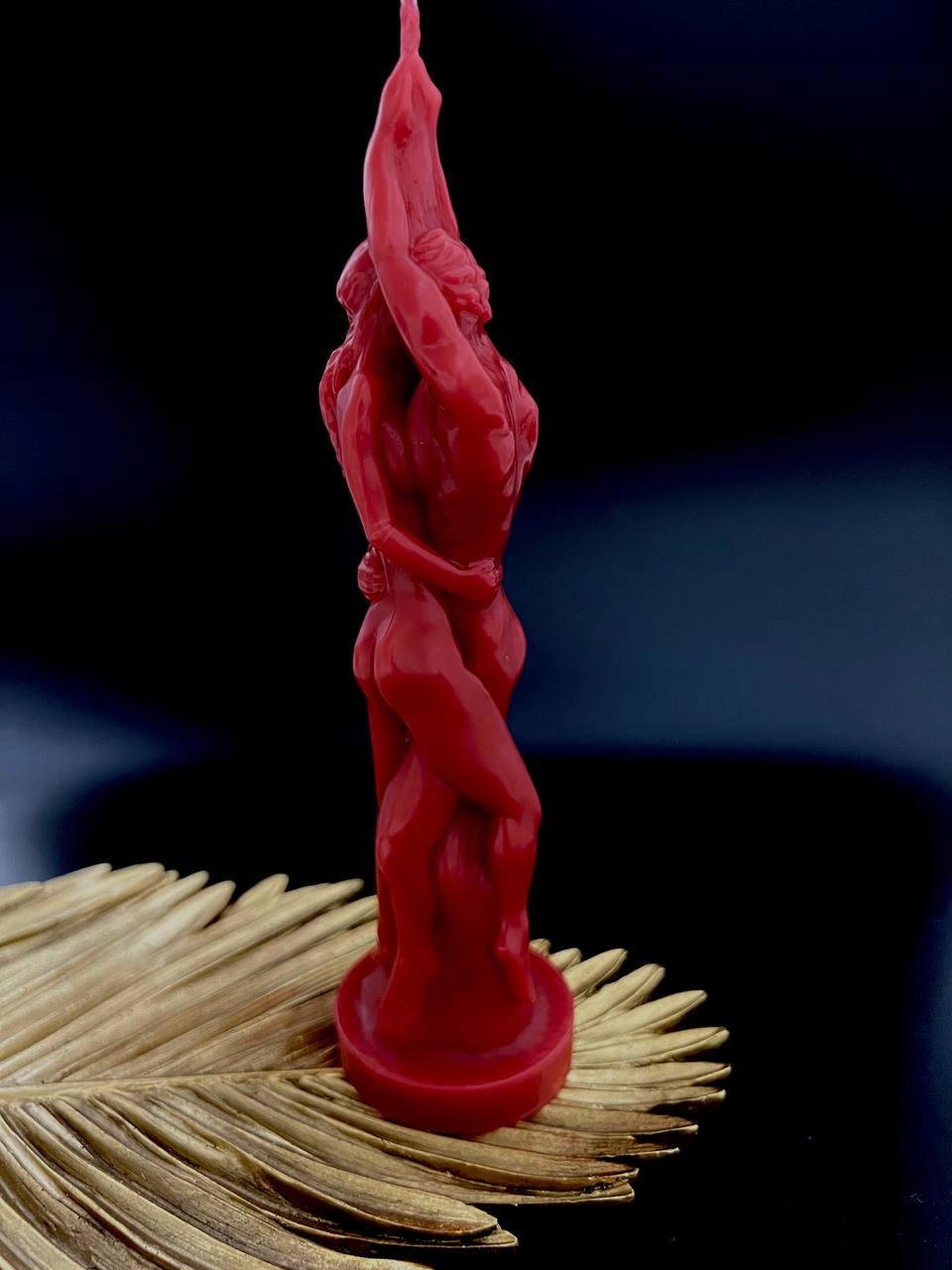 CZERWONA ŚWIECA KOCHANKÓW PARA KOCHANKÓW DO RYTUAŁÓW Z WOSKU PSZCZELEGO