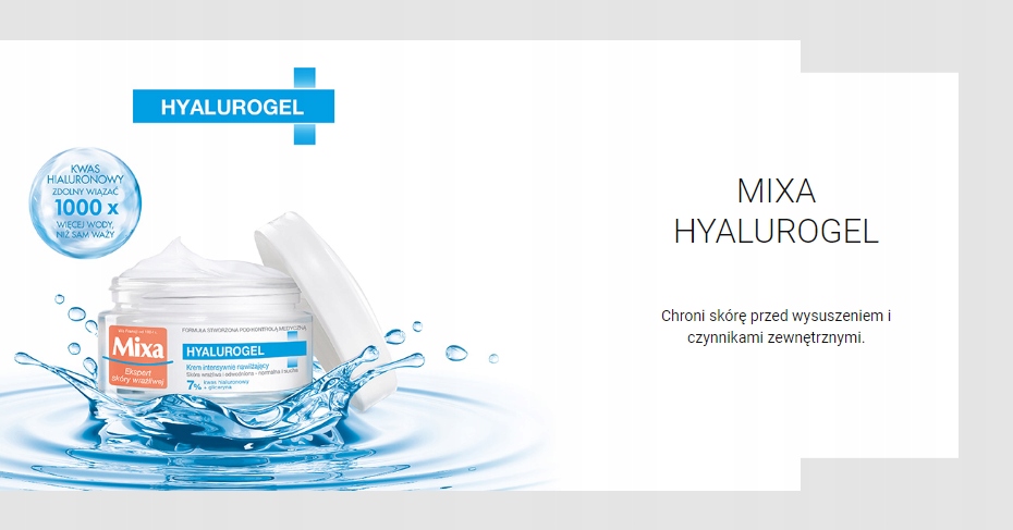 MIXA HYALUROGEL KREM DO TWARZY NAWILŻAJĄCY 24H SKÓRA NORMALNA I SUCHA 50 ML