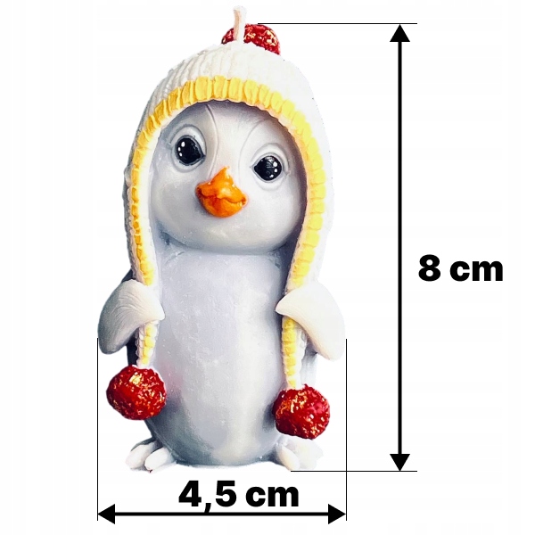 ŚWIECA Z WOSKU PSZCZELEGO PINGWIN 1 SZT