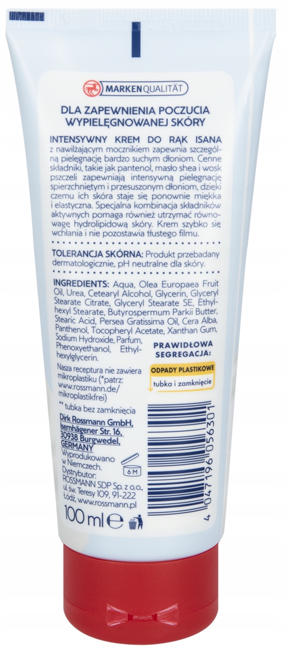 ISANA KREM DO RĄK Z 5% ZAWARTOŚCIĄ MOCZNIKA 100 ML