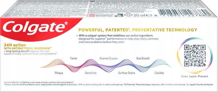 COLGATE TOTAL ORIGINAL PASTA DO ZĘBÓW MULTIOCHRONNA Z FLUOREM 20 ML