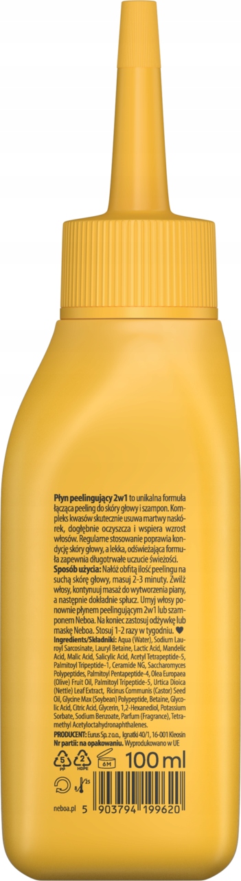 NEBOA STRONG SCALP PŁYN-PEELING DO SKÓRY GŁOWY OCZYSZCZAJĄCY 2W1 100 ML