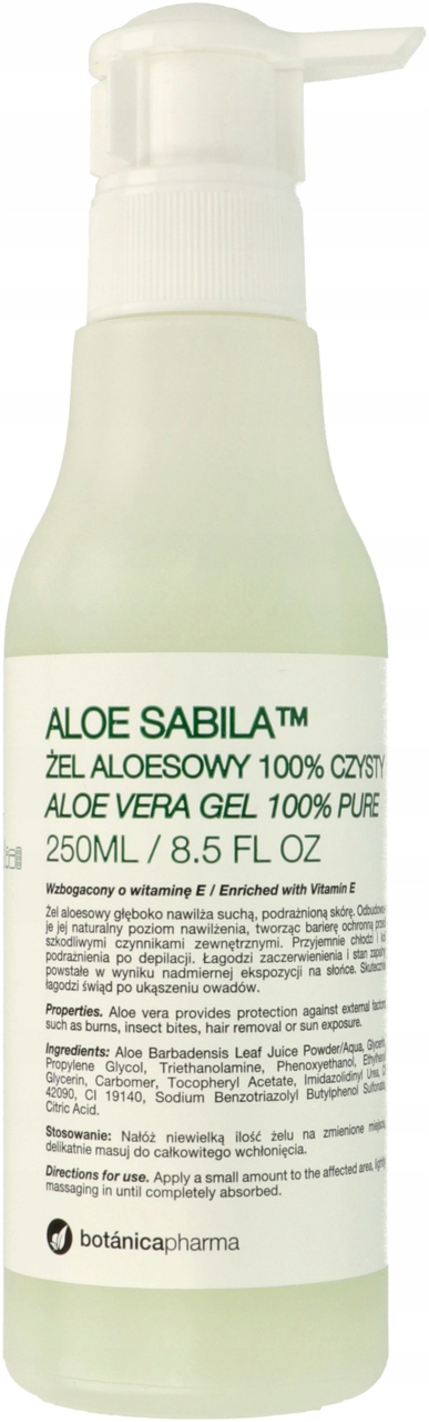 BOTANICAPHARMA ŻEL ALOESOWY 100 CZYSTY 250 ML