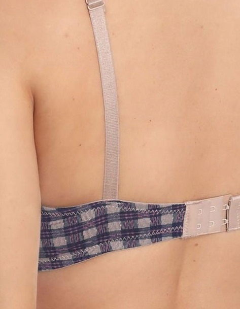 Biustonosz usztywniany bez fiszbin Sassa mode style 15350 kratka 85C