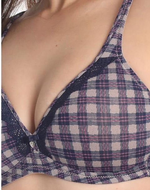 Biustonosz usztywniany bez fiszbin Sassa mode style 15350 kratka 85C