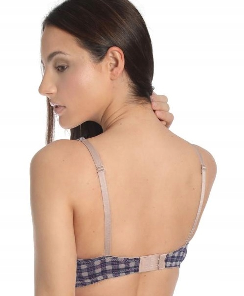 Biustonosz usztywniany bez fiszbin Sassa mode style 15350 kratka 85C