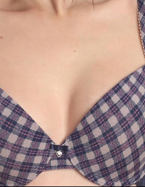 Biustonosz usztywniany na fiszbinie Sassa mode style 25350 w kratę 75B