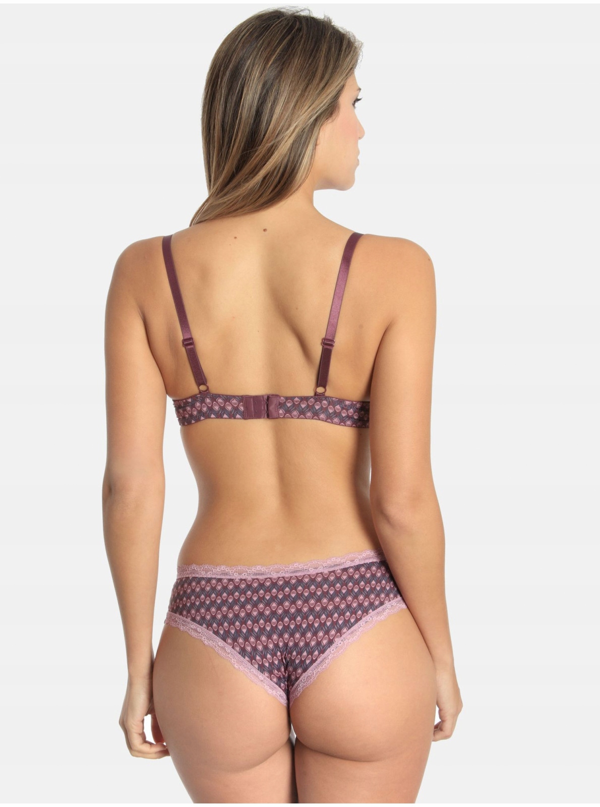 Biustonosz usztywniany na fiszbinie Sassa mode style 25279 pawie oko 80D