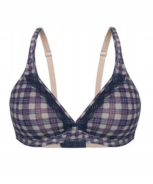 Biustonosz usztywniany bez fiszbin Sassa mode style 15350 kratka 85C
