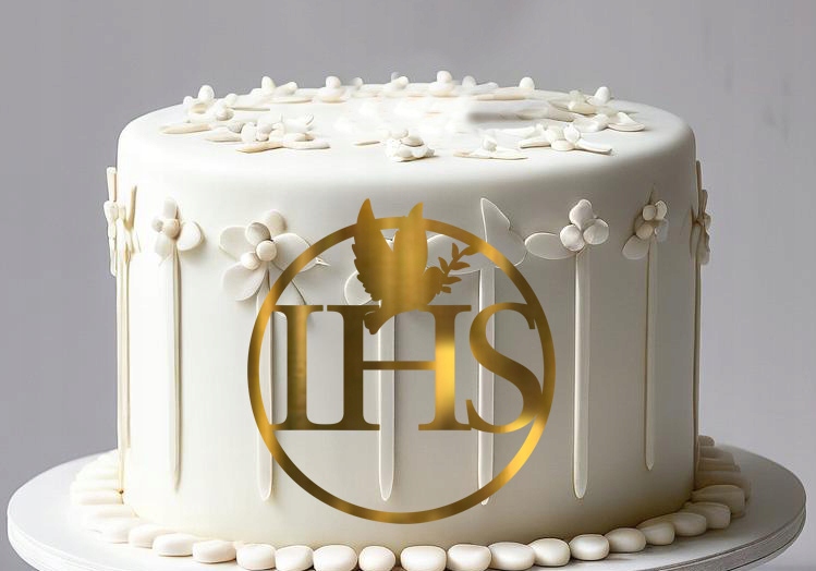 Wizualizacja topperu na białym torcie