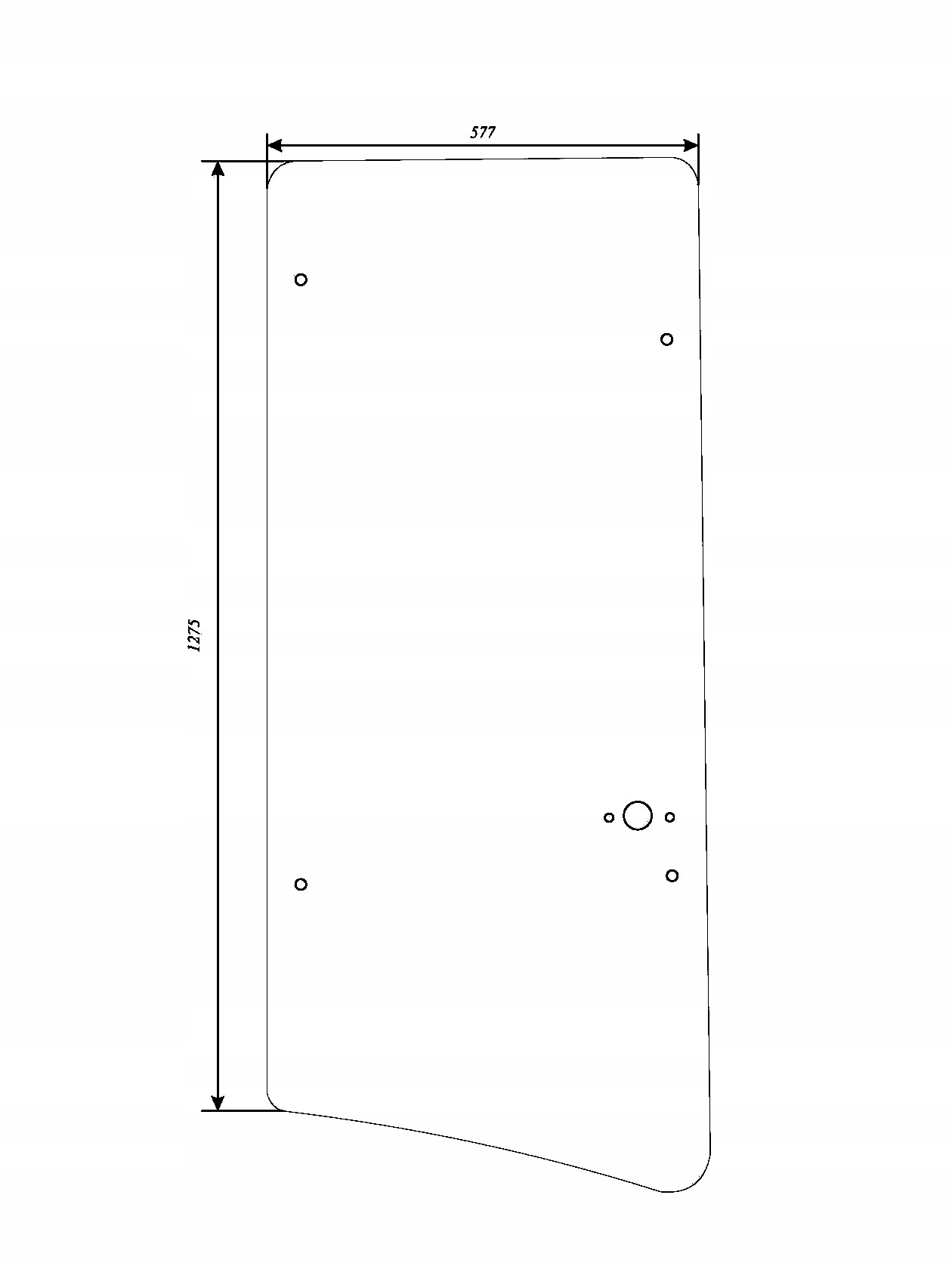 Szyba boczna, bok CAT 416C 426C 428C 436C 438C 416D 420D 424D 428D 430D