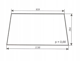 szyba tylna - tył ciągnika URSUS C-330, 2812, MF-255 Zamość prod. 1998