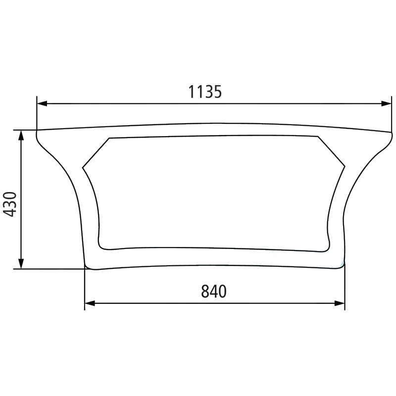 Szyba tylna dolna Deutz-Fahr Agrotron, Same Rubin, Lamborghini R6